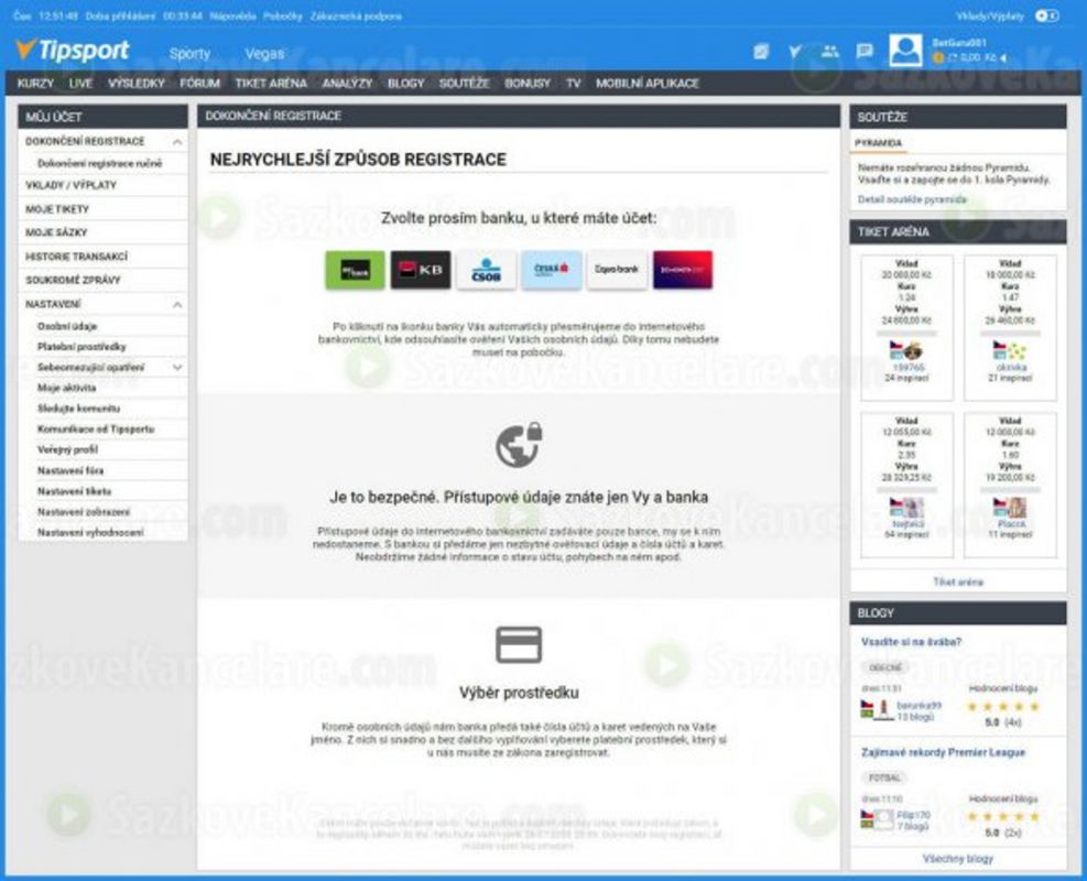Jak se registrovat na Tipsport?