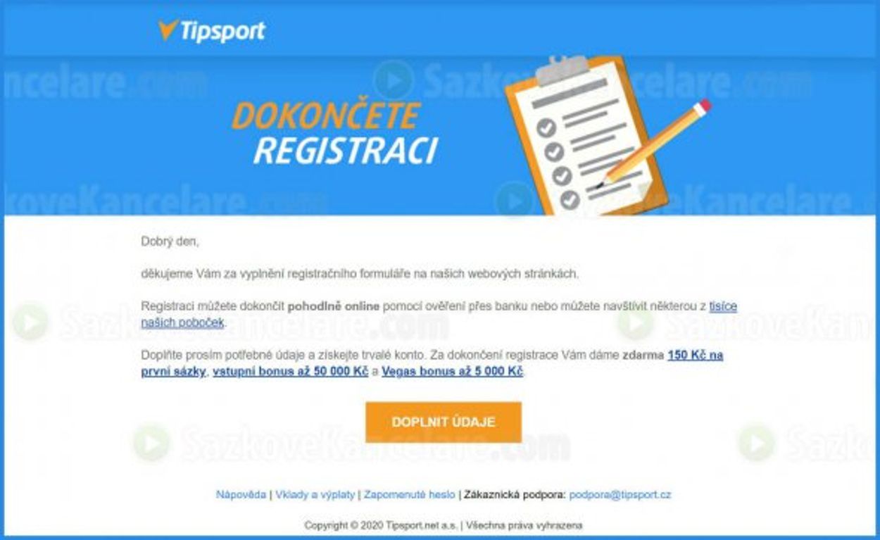 Jak se registrovat na Tipsport?